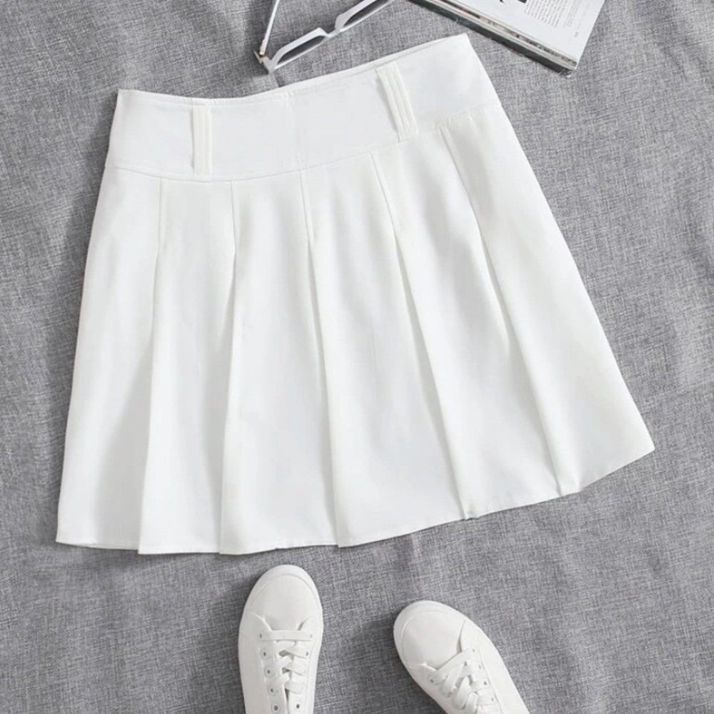 Plus Tartan Pleated skirt white size 1XL / 14